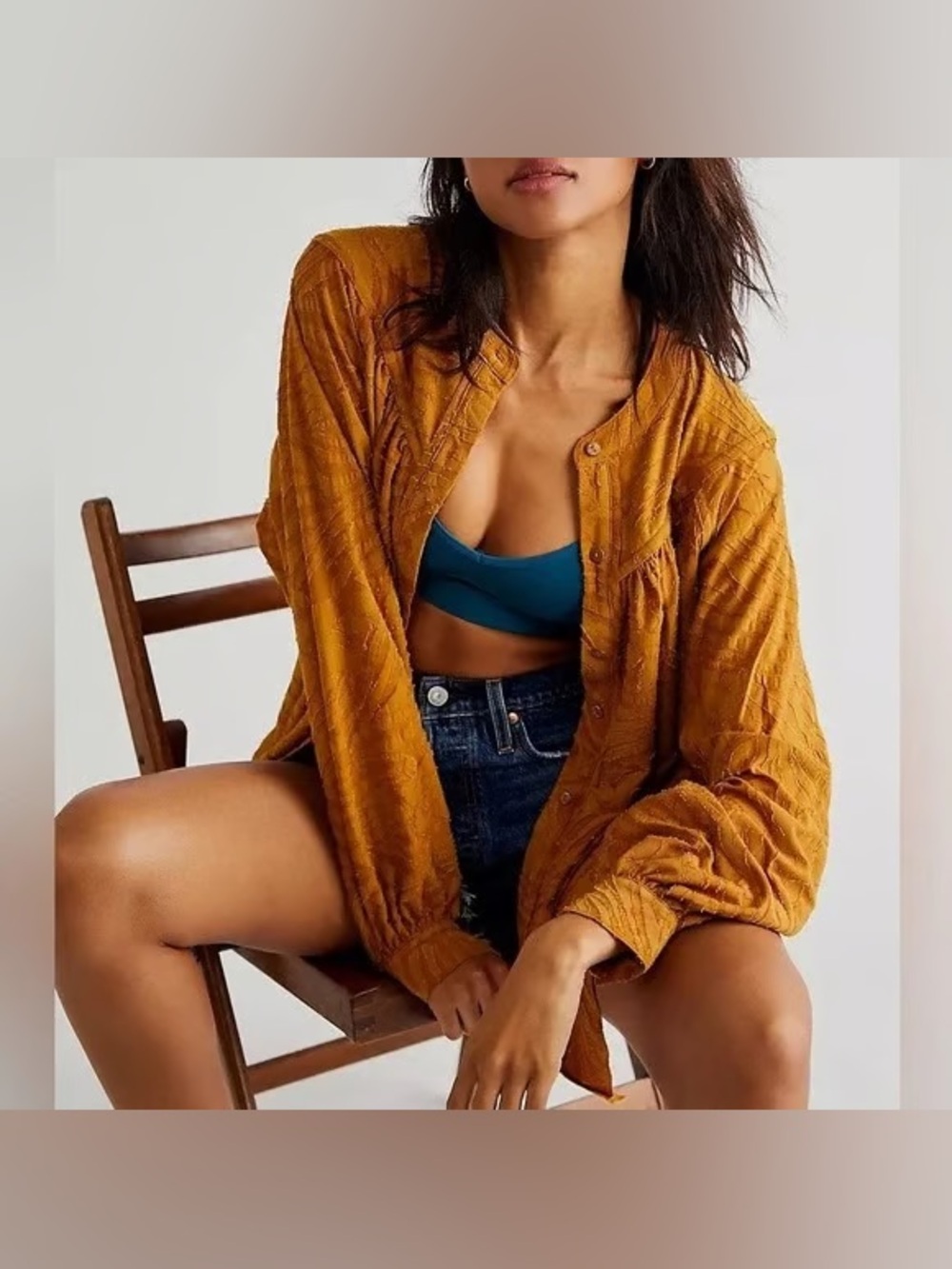 Free People Can't Stop Dreaming Flowy Tunic Top Western - Picture 3 of 11
